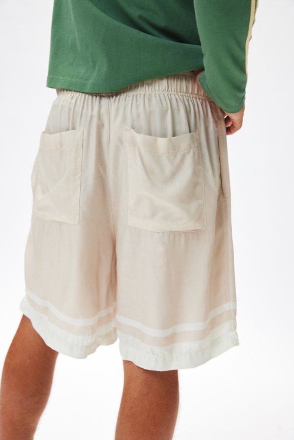 Slide View: 5: UO Contrast Stripe Rayon Short