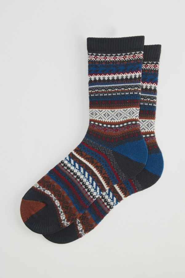 Slide View: 1: Chaussette d'Équipage Fair Isle