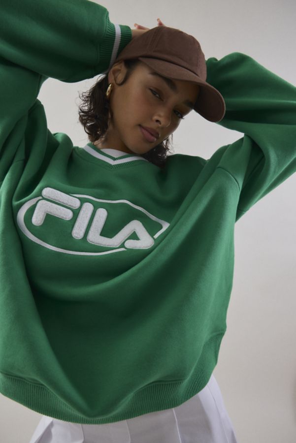 Slide View: 1: FILA X HAILEY V-Neck Pullover