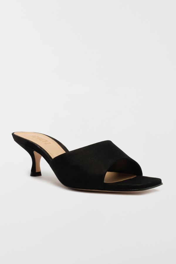 Slide View: 2: Schutz Dethalia Leather Heeled Mule