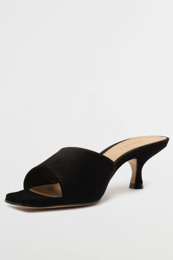 Slide View: 3: Schutz Dethalia Leather Heeled Mule