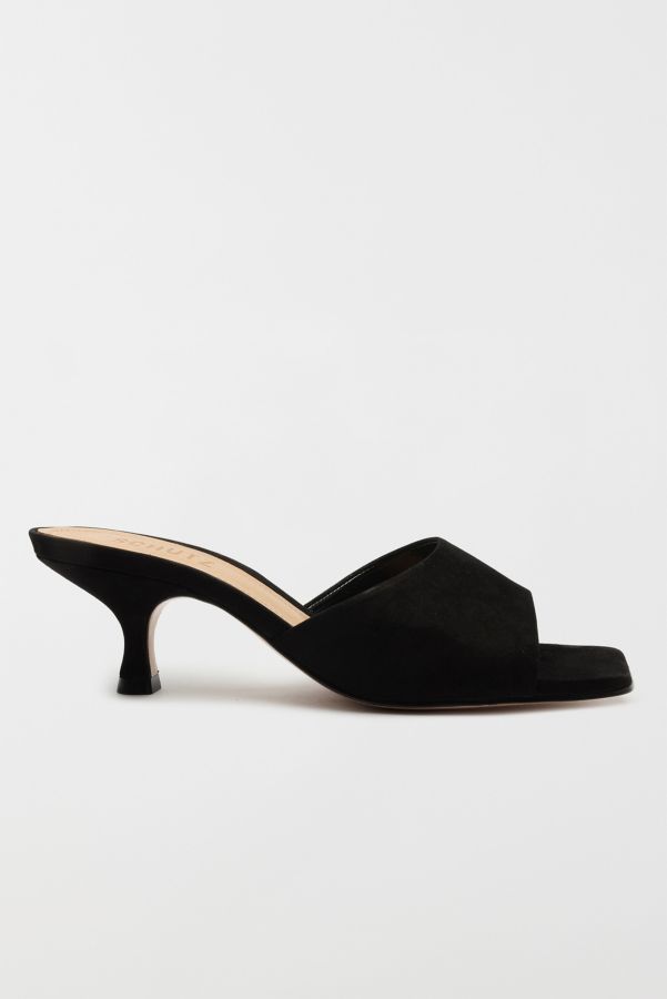 Slide View: 1: Schutz Dethalia Leather Heeled Mule