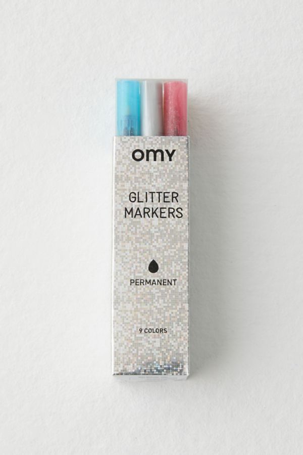 Slide View: 4: OMY Glitter Permanent Marker Set