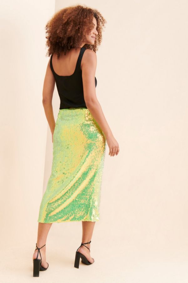 Slide View: 2: Glamorous Sequin Midi Skirt