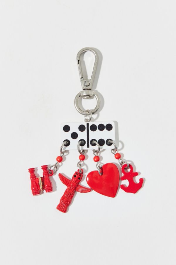 Slide View: 1: Domino Bag Charm Keychain