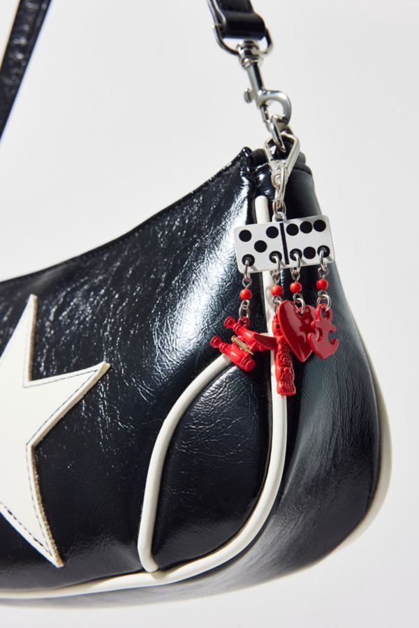 Slide View: 2: Domino Bag Charm Keychain