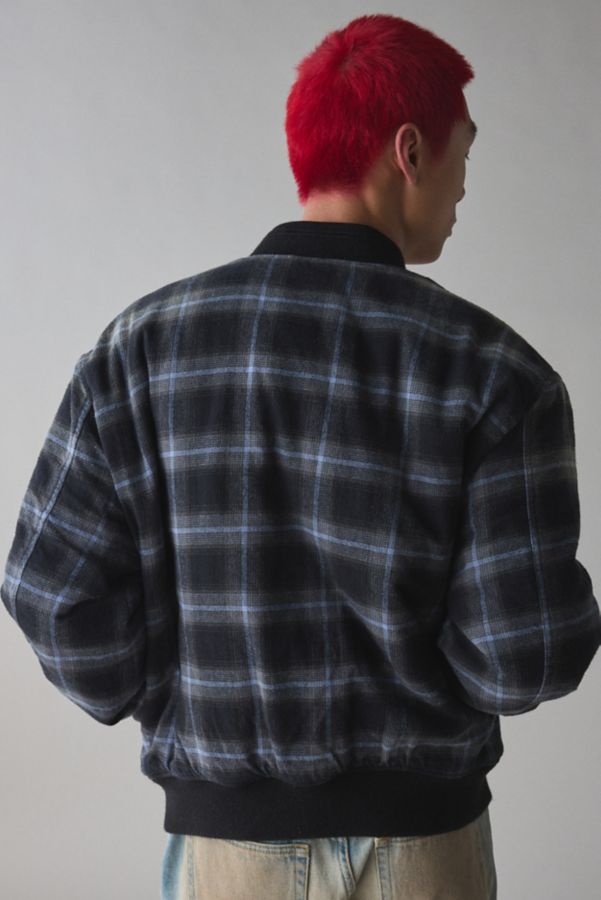 Slide View: 2: Diesel J-Saint Plaid Bomber Jacket