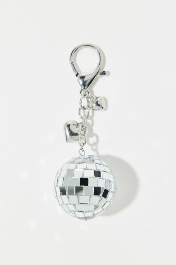 Slide View: 2: Mirrored Disco Ball Charm Keychain