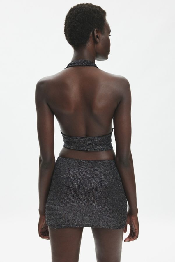 Slide View: 3: Silence + Noise Britney Sparkle Halter Top & Micro Skirt Set