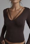 Thumbnail View 1: Silence + Noise Kaia Strappy V-Neck Long Sleeve Top