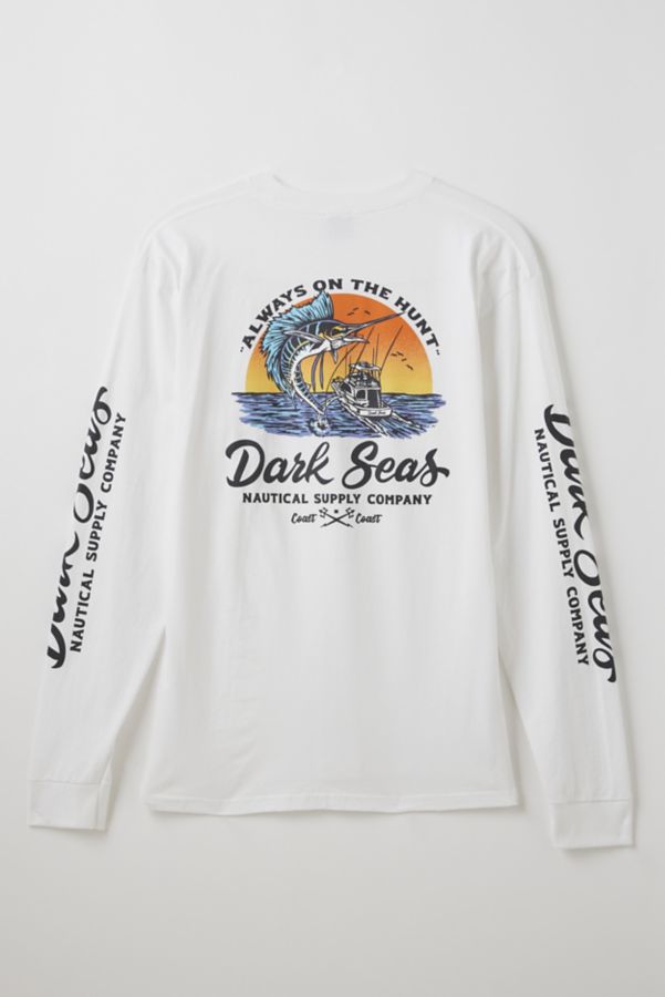 Slide View: 1: Dark Seas Open Ocean Long Sleeve Graphic Tee