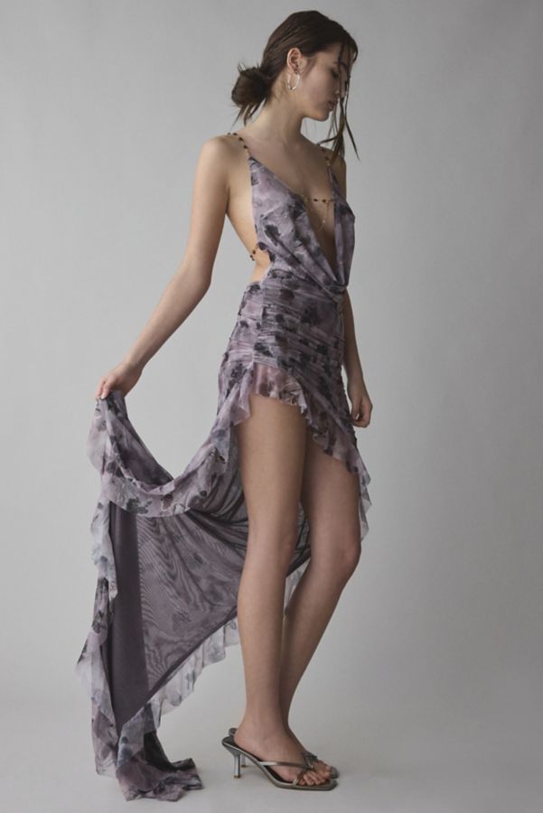 Slide View: 3: Jaded London Asteria Asymmetrical High-Low Maxi Dress