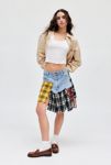 Thumbnail View 1: Urban Renewal Remade Spliced Flannel Denim Mini Skirt