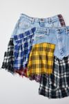 Thumbnail View 2: Urban Renewal Remade Spliced Flannel Denim Mini Skirt