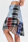 Thumbnail View 4: Urban Renewal Remade Spliced Flannel Denim Mini Skirt