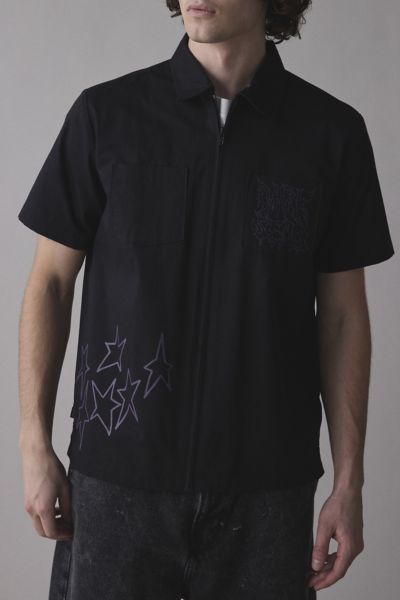 Dark Seas Nelson Graphic Print Woven Short Sleeve Shirt