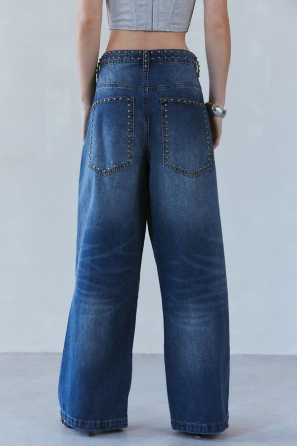 Slide View: 5: Jaded London Colossus Studded Baggy Jean