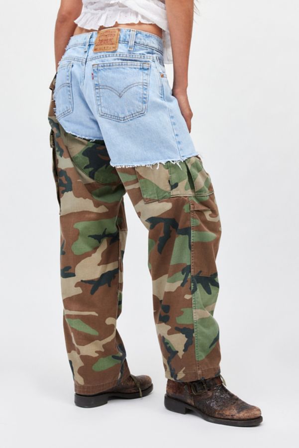 Slide View: 2: Urban Renewal Remade Spliced Camo Denim Pant