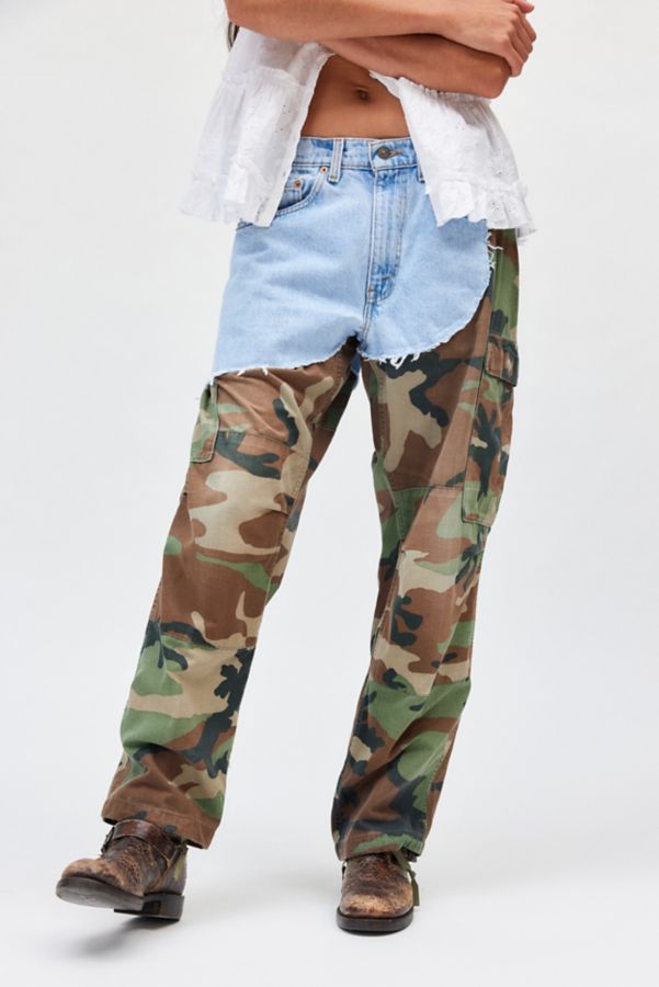 Slide View: 4: Urban Renewal Remade Spliced Camo Denim Pant