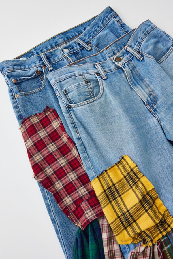 Slide View: 2: Urban Renewal Remade Drippy Flannel Jean