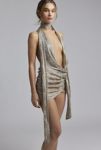 Thumbnail View 3: Jaded London Spyro Snake Print Plunge Mini Dress