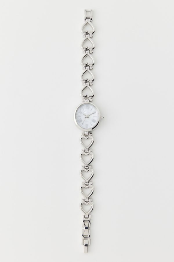 Slide View: 3: Oval Heart Chain Watch