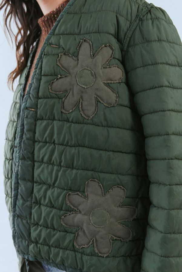 Slide View: 3: Urban Renewal Remade Tonal Floral Patchwork Surplus Jacket