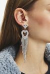 Thumbnail View 1: Fiona Rhinestone Heart Chandelier Earring