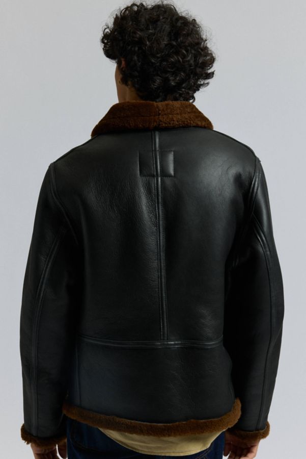 Slide View: 2: Schott B-6 Sheepskin Collar Jacket