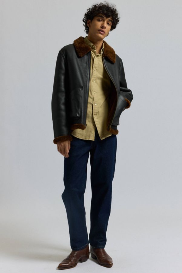 Slide View: 3: Schott B-6 Sheepskin Collar Jacket