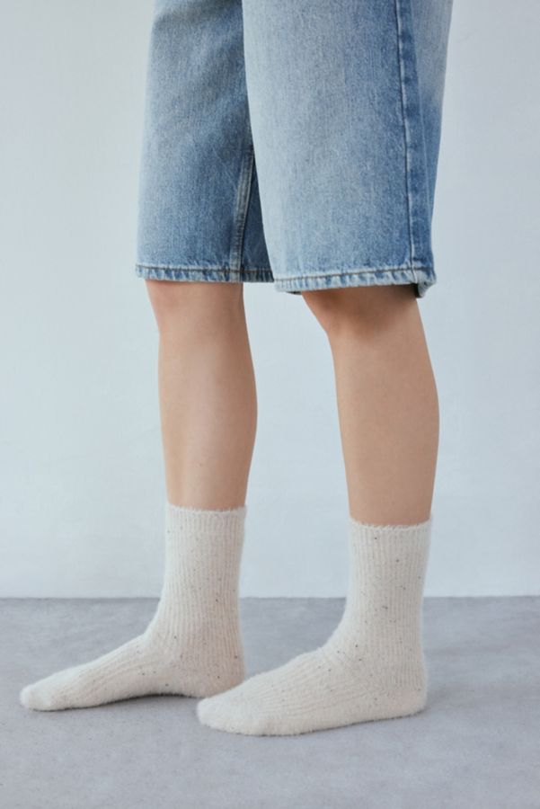 Slide View: 3: Cozy Eyelash Knit Crew Sock