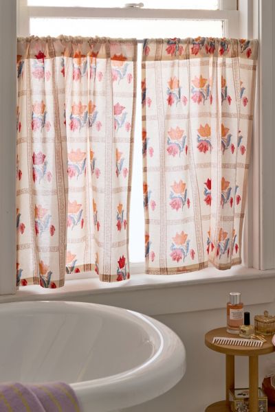 Bridgette Floral Pattern Café Curtain Set