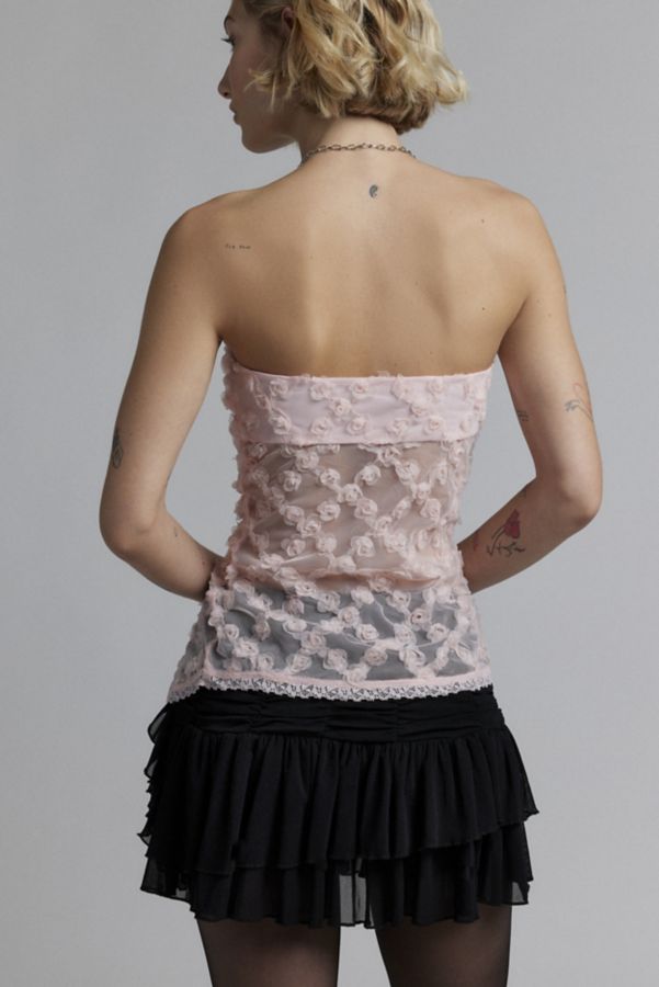 Slide View: 3: Kimchi Blue Rosie Floral Applique Tube Top