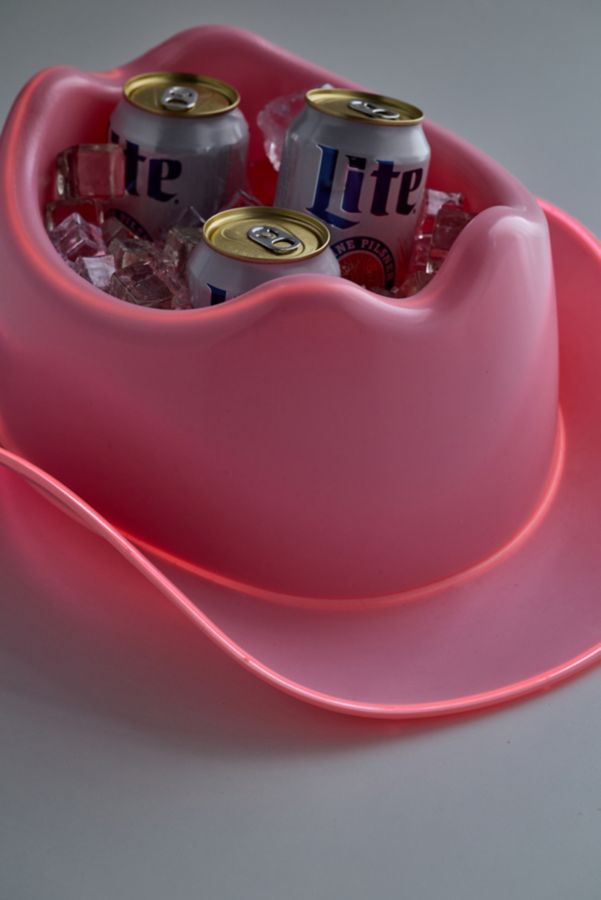 Slide View: 4: LED Cowboy Hat Ice Bucket