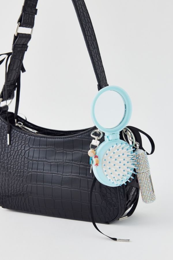 Slide View: 1: UO Hairbrush Compact Keychain