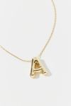 Thumbnail View 2: 14k Gold Plated Bubble Initial Charm Necklace