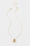 Thumbnail View 3: 14k Gold Plated Bubble Initial Charm Necklace