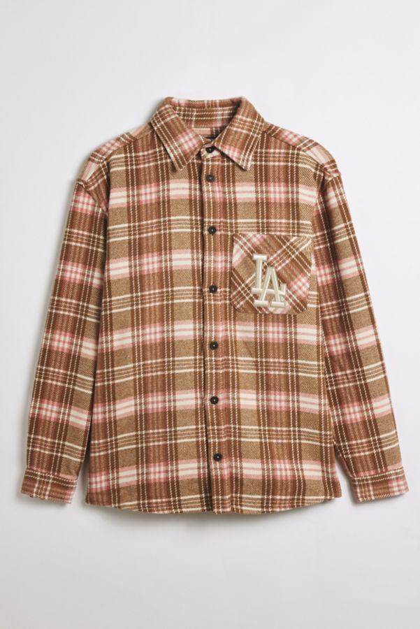 Slide View: 2: Pro Standard Los Angeles Dodgers Long Sleeve Flannel Shirt