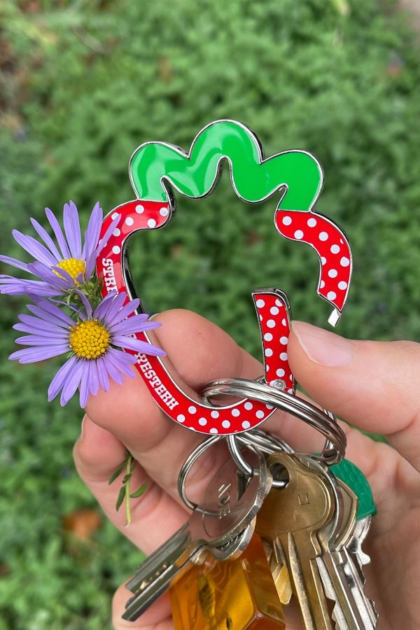 Slide View: 2: Strawberry Western Strawberry Carabiner