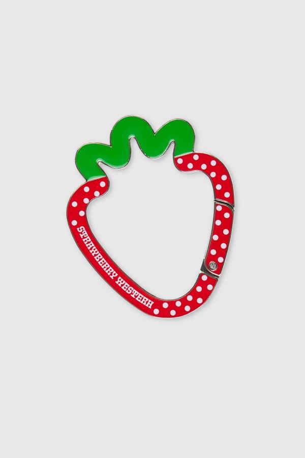 Slide View: 1: Strawberry Western Strawberry Carabiner