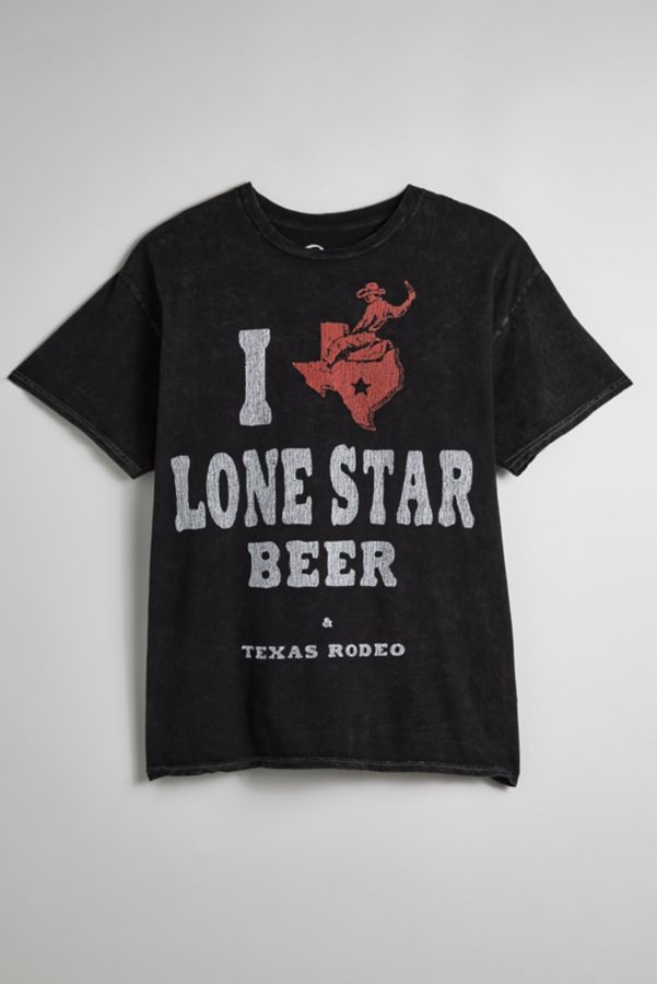 Slide View: 1: T-shirt graphique de bière Lone Star Texas