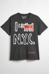 Thumbnail View 1: T-shirt graphique d'art Keith Haring Bark NYC