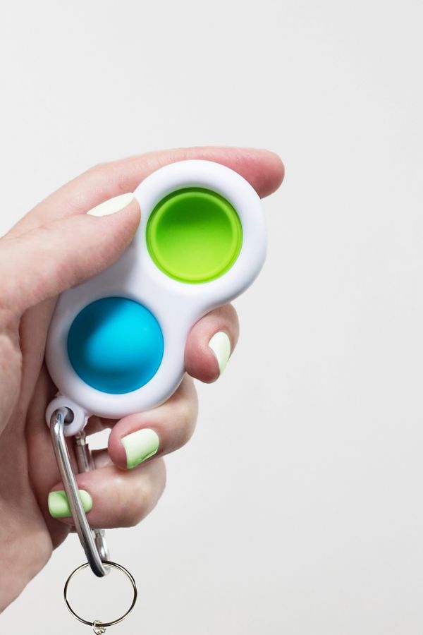 Slide View: 2: Pop Two Button Toy Keychain