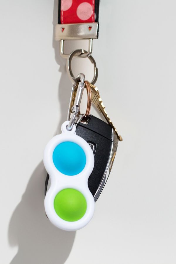 Slide View: 1: Pop Two Button Toy Keychain