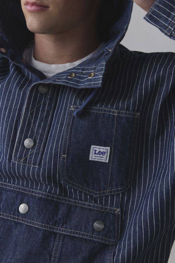 Slide View: 4: Lee Railroad Stripe Denim Anorak Jacket