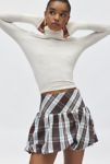 Thumbnail View 1: Urban Renewal Remnants Plaid Bubble Hem Mini Skirt