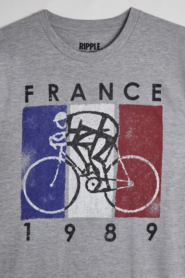 Slide View: 2: T-shirt Graphique Cyclisme France 1989