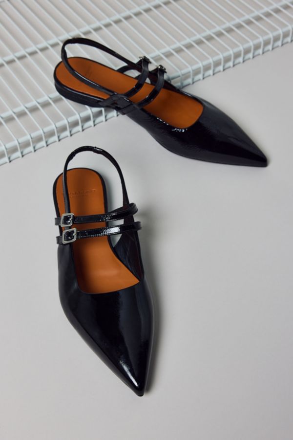 Slide View: 1: Vagabond Shoemakers Hermine Patent Leather Slingback Flat