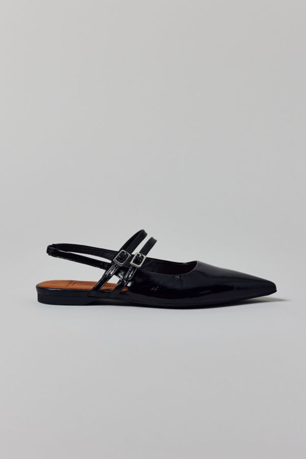 Slide View: 2: Vagabond Shoemakers Hermine Patent Leather Slingback Flat