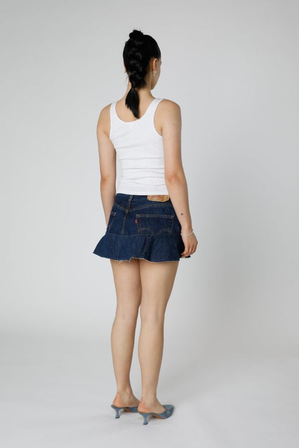 Slide View: 3: Rework Denim Flounce Skirt 011